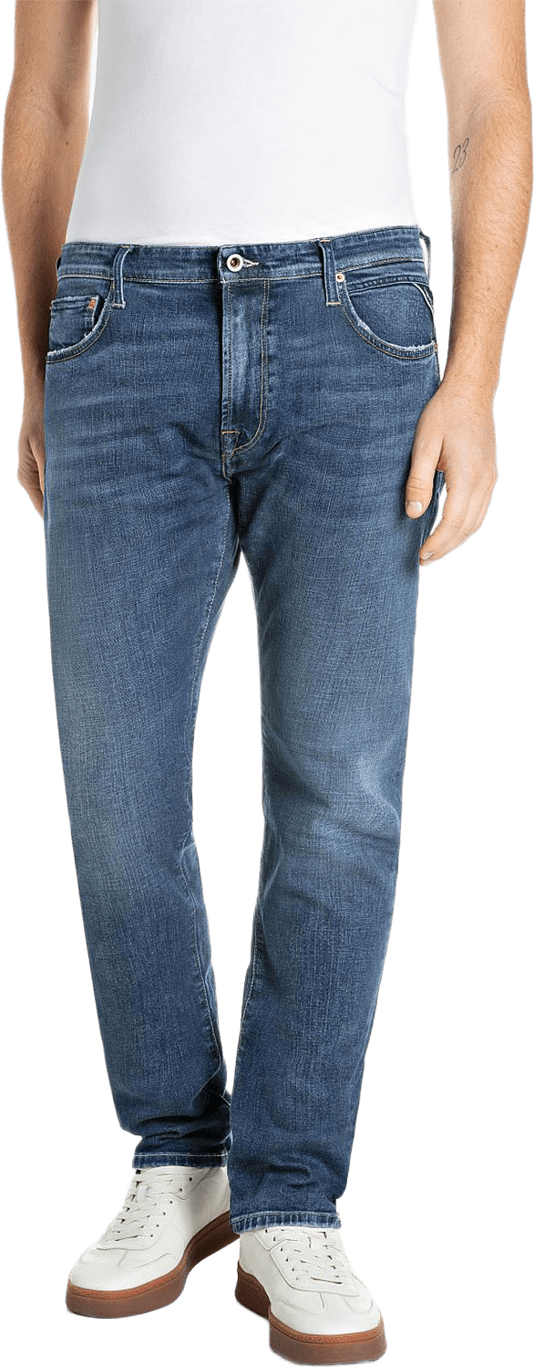 Aideen Straight Fit Jeans, från Replay, i färgen Medium Blue.