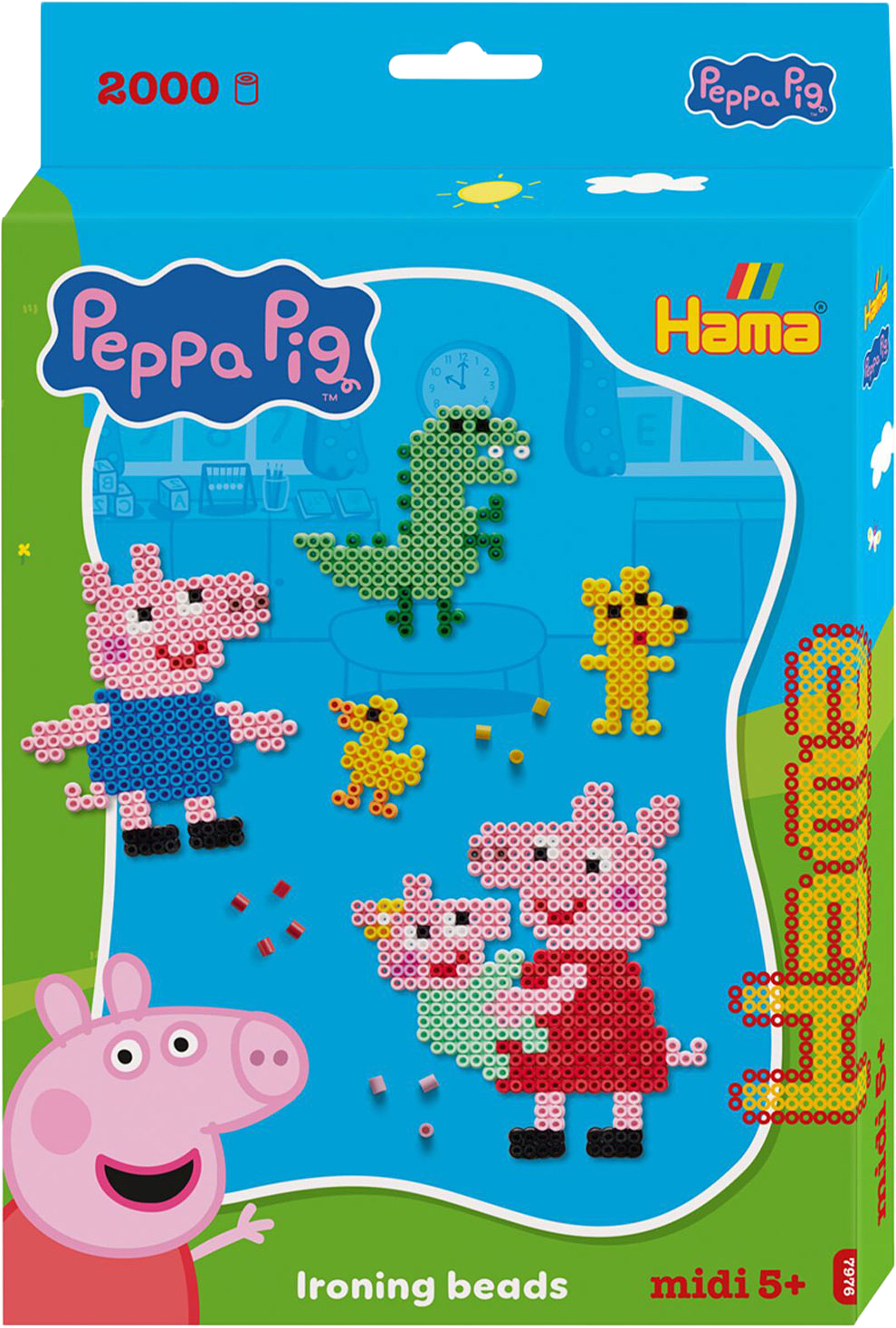 Hama Midi Hanging Box Peppa Pig w Evie 2000 pcs, från Hama.