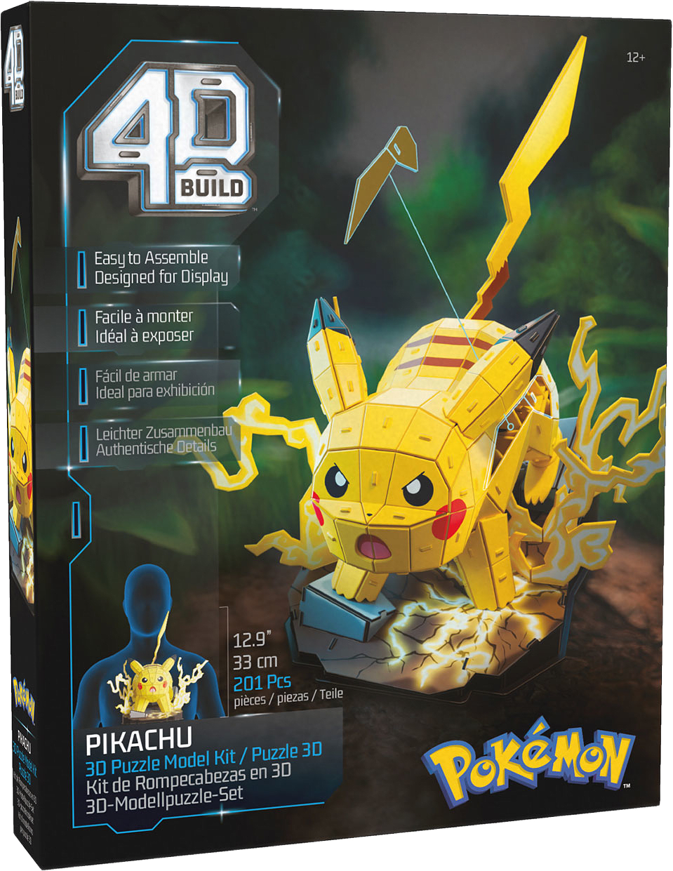 4D Puzzles Pokémon 30 cm - Pikachu, från POKEMON.
