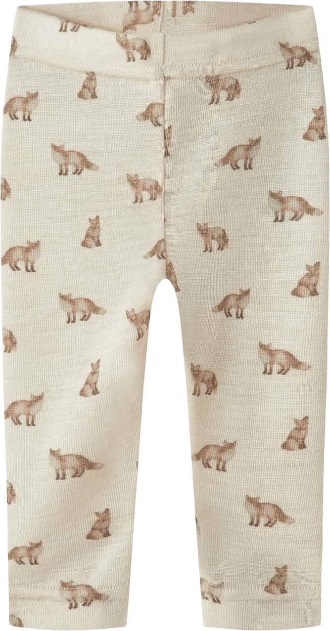 NBMNALU WO/MO SLIM LEGGING LIL NOOS, från Lil'Atelier, i färgen Turtledove Fox.