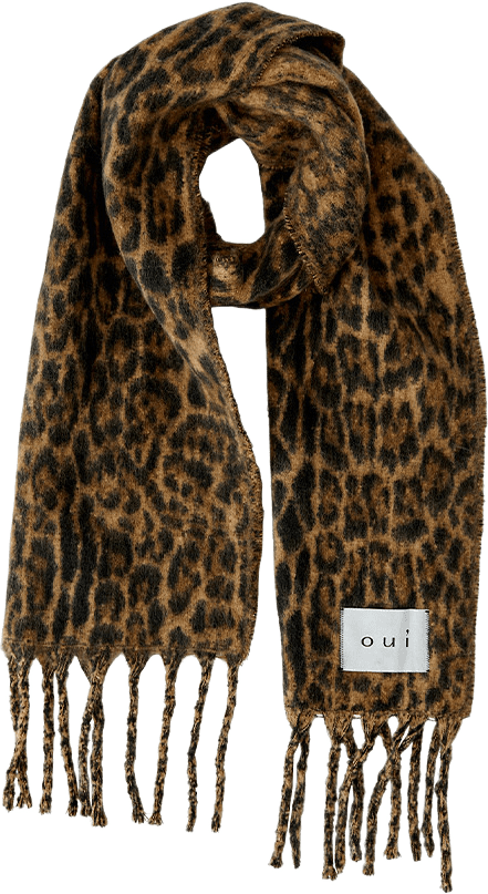 Halsduk, från Oui, i färgen Camel Grey.