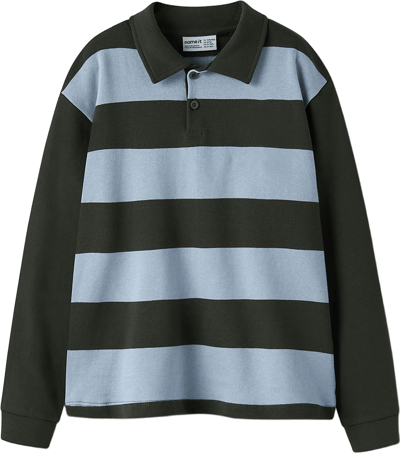 Kist Sweatshirt Polo, från Name It, i färgen Peat.