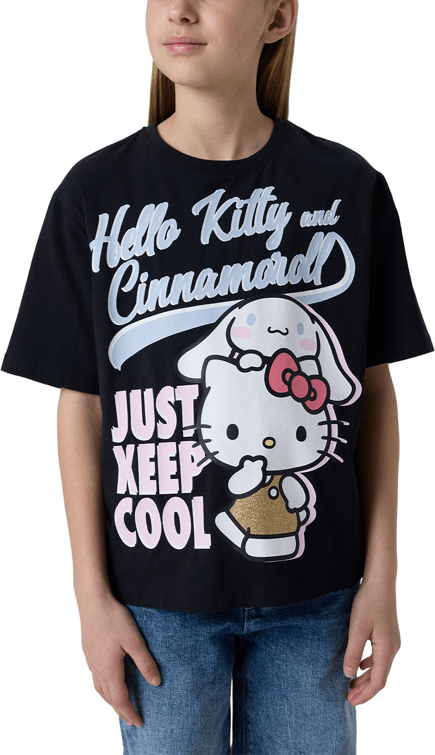 Hello Kitty T-Shirt, från Name It, i färgen Black.