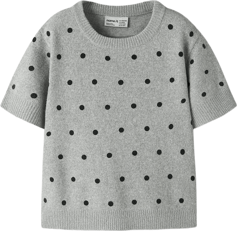 Nalani Knit, från Name It, i färgen Grey Melange.