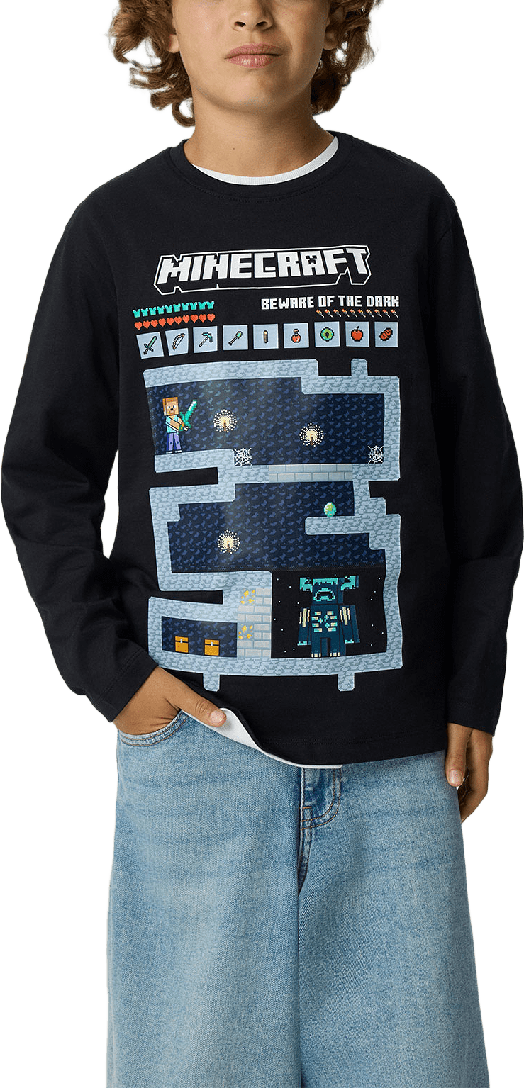 Minecraft Top, från Name It, i färgen Black.