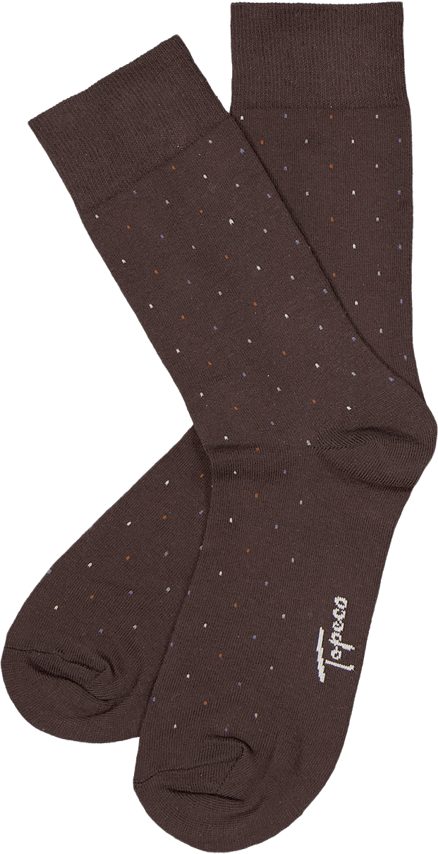 Strumpa 1-pack bomull, från Topeco, i färgen Brown.