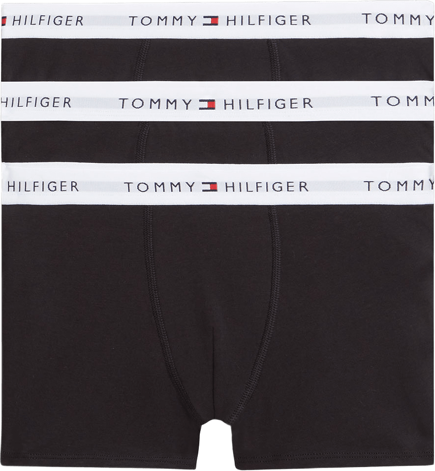 3-Pack Boxer Trunk, från Tommy Hilfiger, i färgen Black/Black/Black.