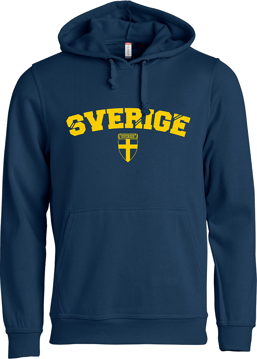 Sverige Hoody, från Clique, i färgen Mörk Marin.
