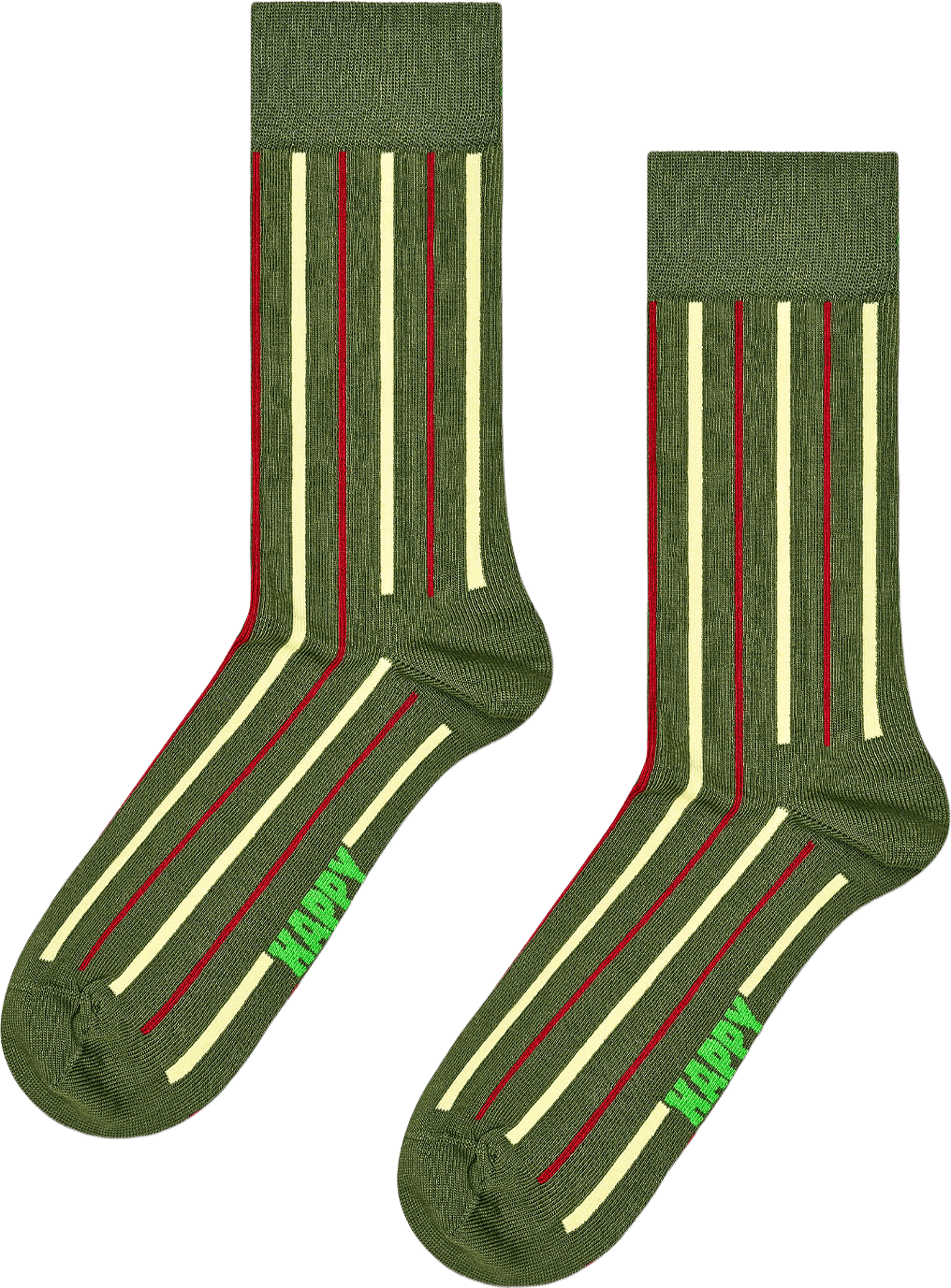 Vertical Stripe Sock, från Happy Socks, i färgen Green.