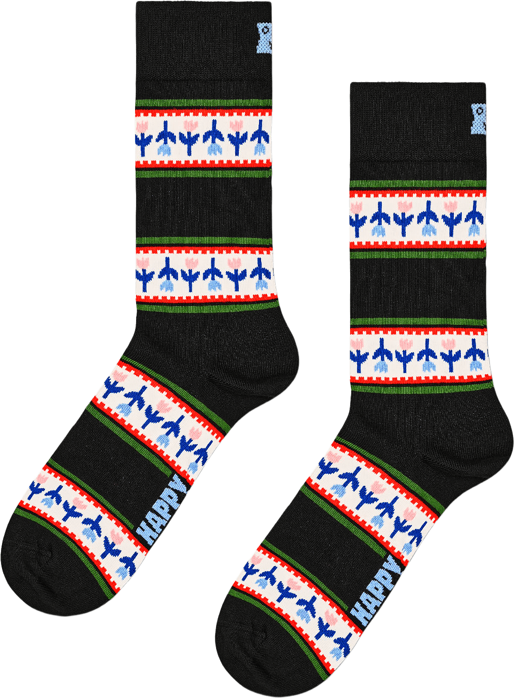 Tulip Stripe Sock, från Happy Socks, i färgen Black.