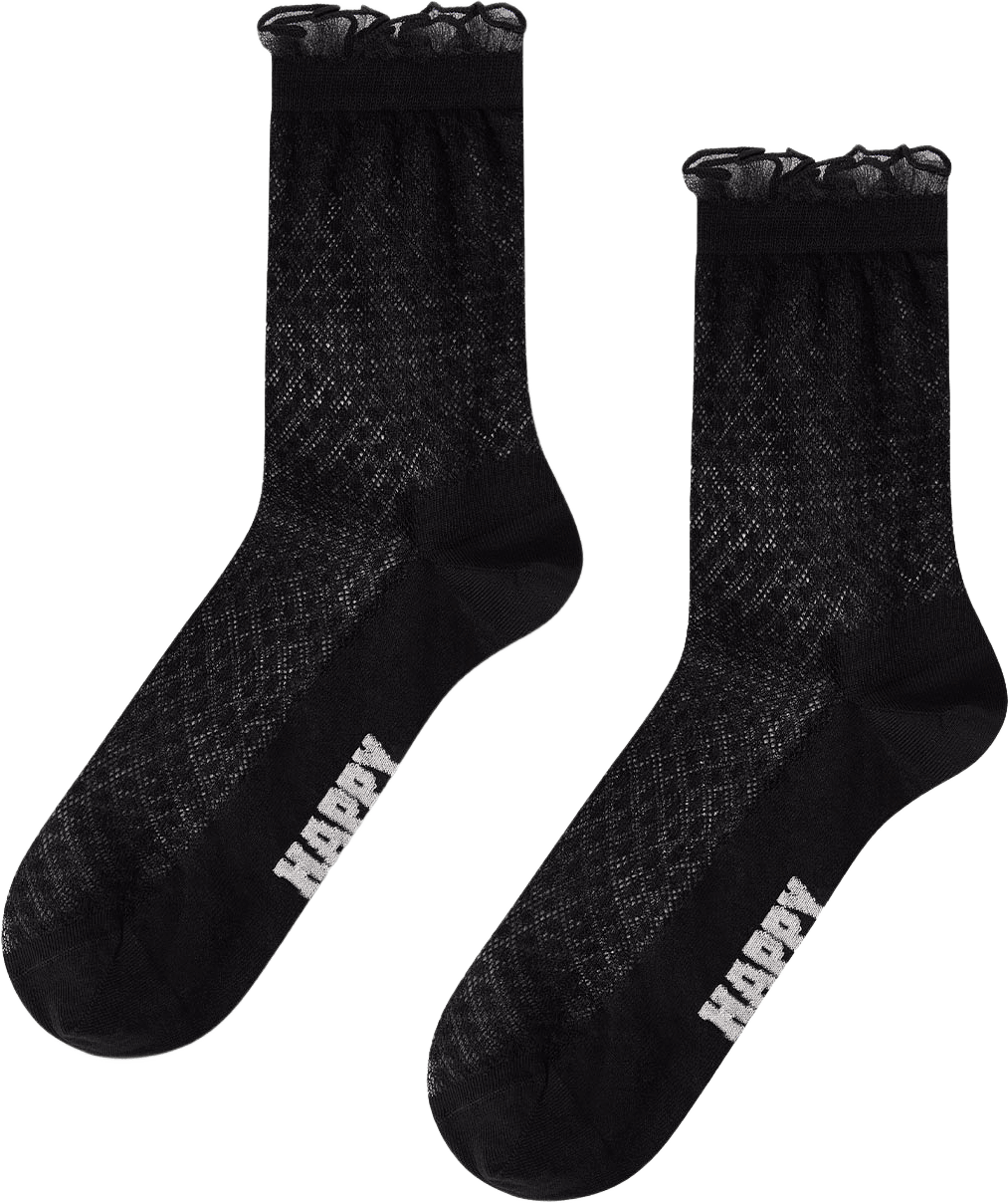 Mini Diamond Mini Crew Sock, från Happy Socks, i färgen Black.