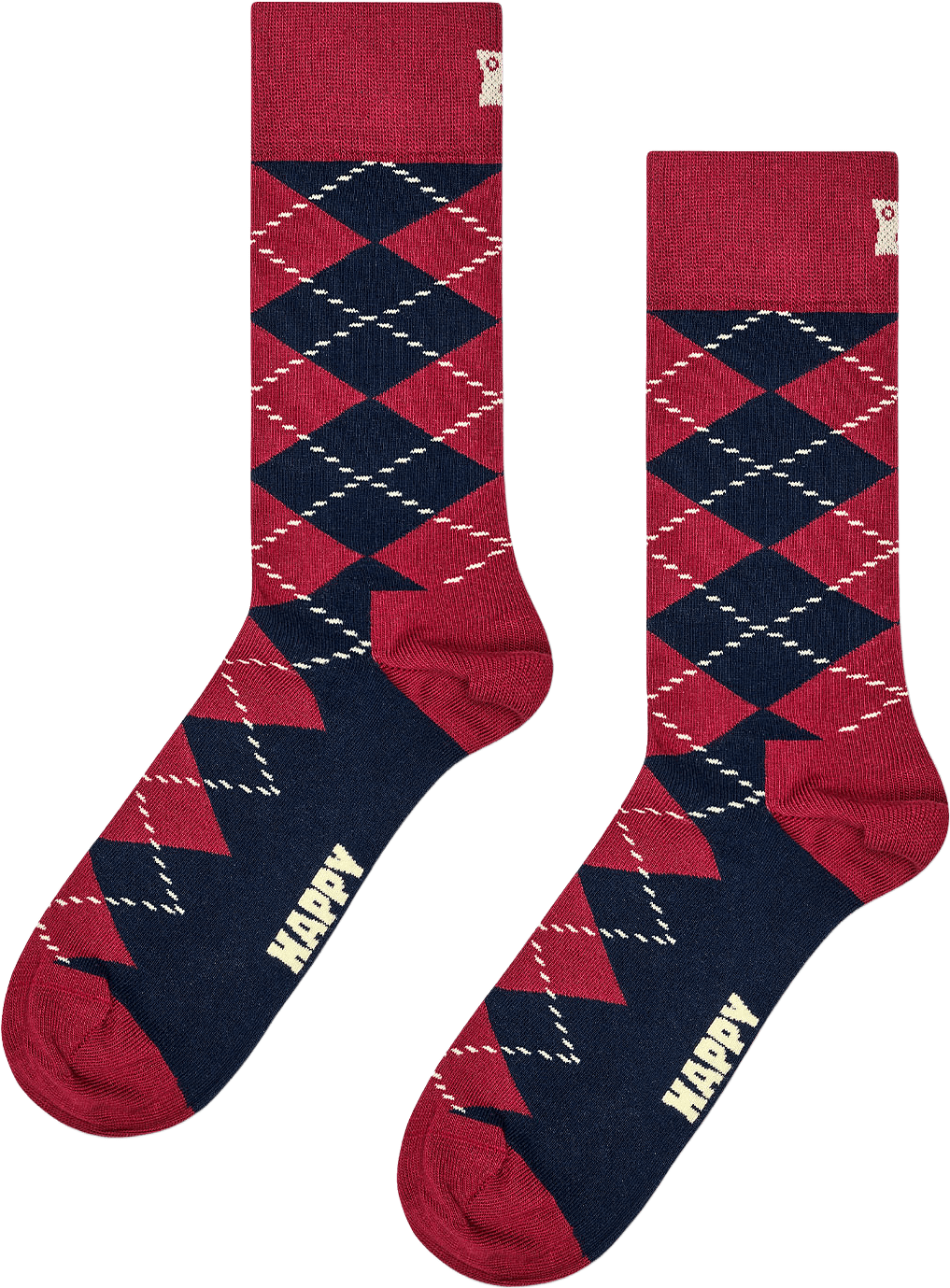 Argyle Sock, från Happy Socks, i färgen Dark Red.