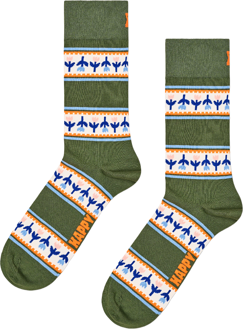 Tulip Stripe Sock, från Happy Socks, i färgen Green.