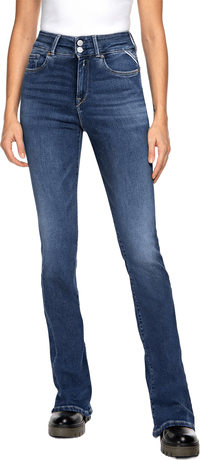 New Luz Flare Jeans, från Replay, i färgen Dark Blue.