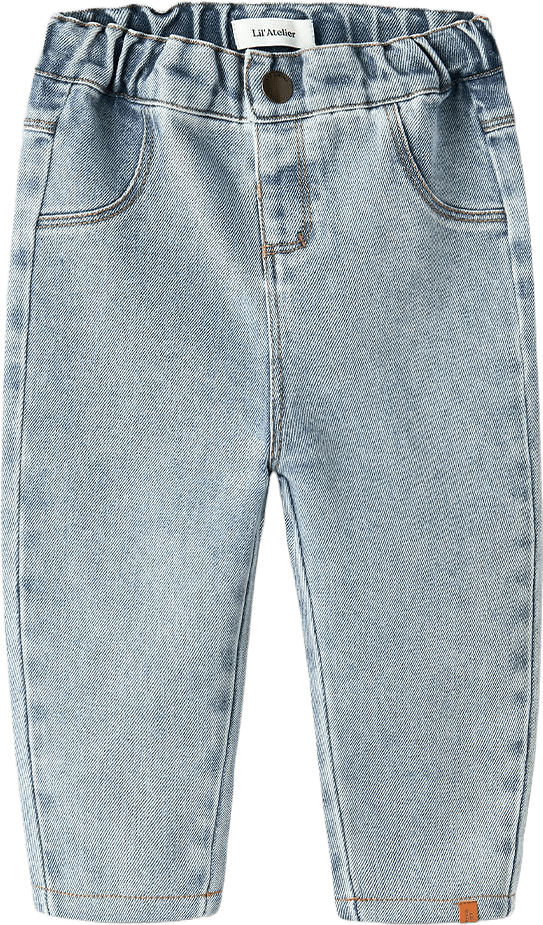 Darlee Loose Jeans, från Lil'Atelier, i färgen Medium Blue Denim.