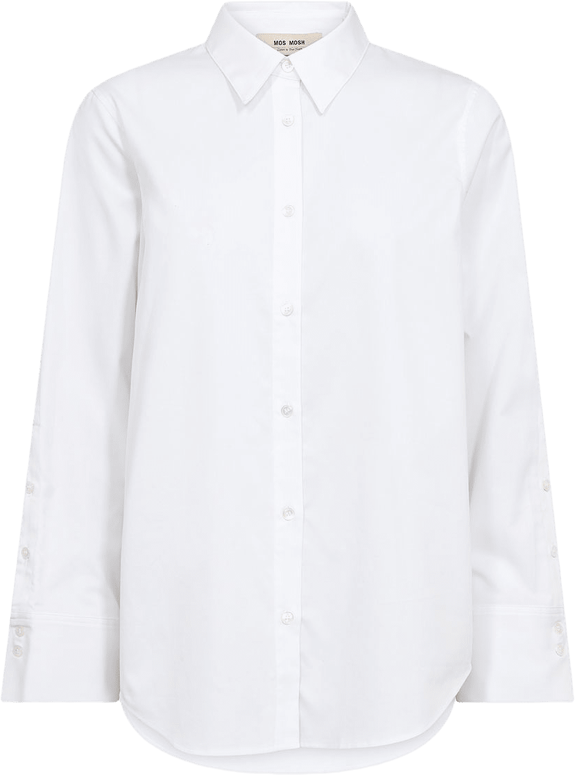 Winola Cotton Twil Shirt, från Mos Mosh, i färgen White.