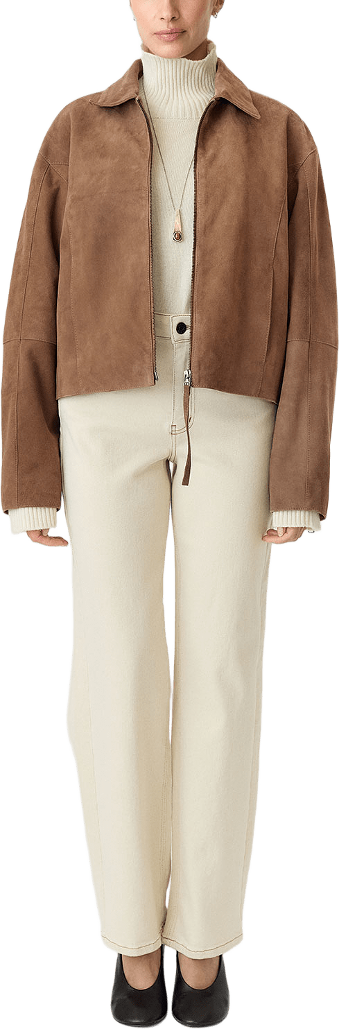 Yassalera Suede Jacket, från YAS, i färgen Sepia.