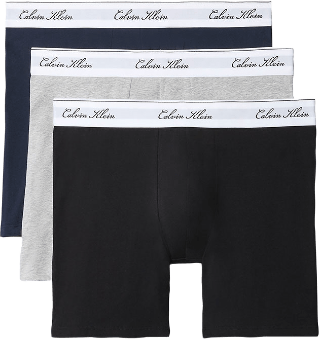 Boxer Brief 3PK, från Calvin Klein, i färgen Black/Grey Heather/Dark Sapphire.