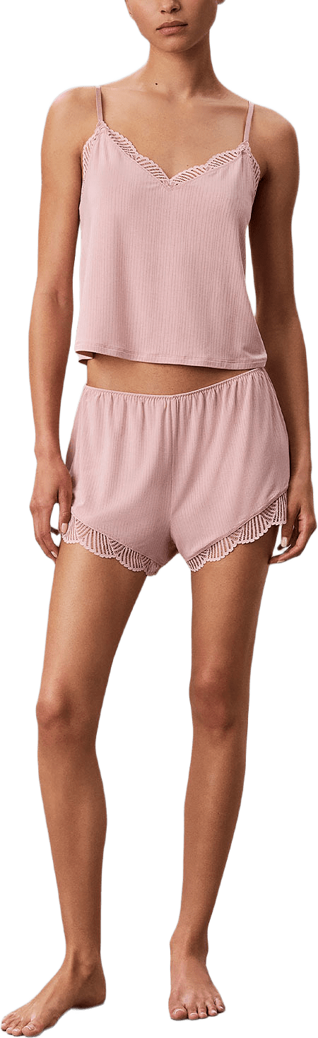 Modal Rib Lace Shortie, från Calvin Klein, i färgen Subdued.