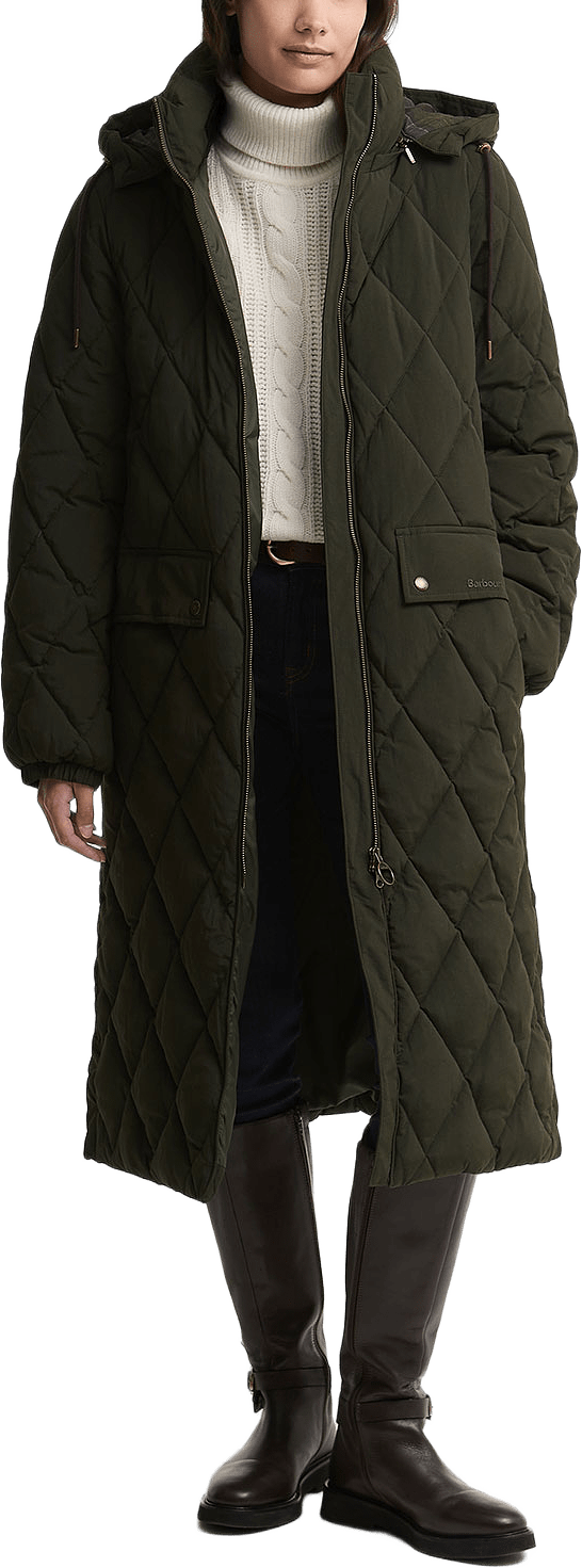 Barbour Rafaella Quilted Jacket, från Barbour, i färgen Sage/Classic.