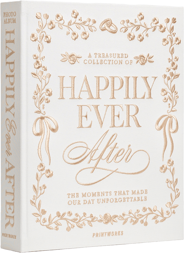 Embroidered Photo Album - Happily Ever After, från Printworks, i färgen Beige.