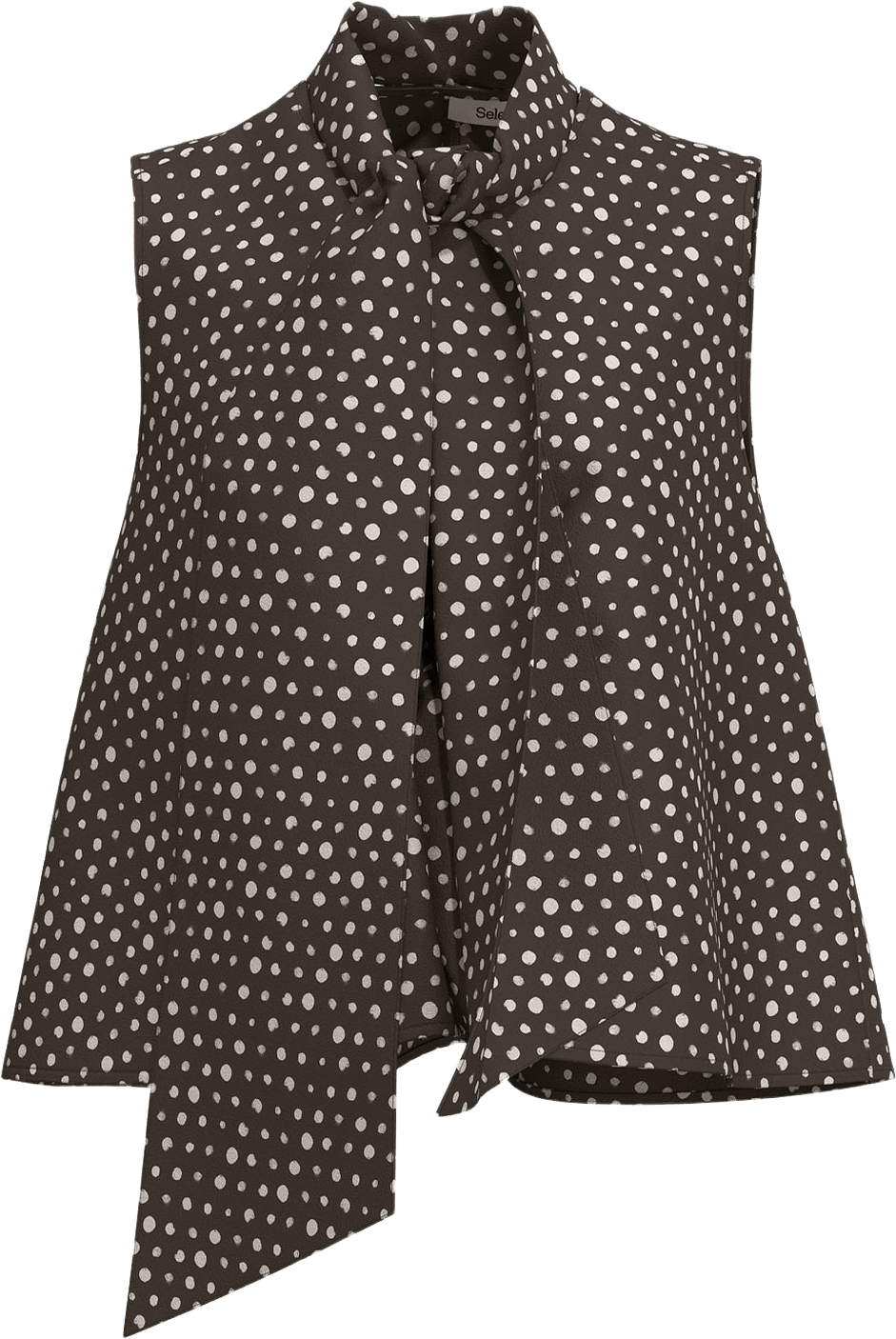 Kaia Relaxed Tie Top, från Selected, i färgen Delicioso Aop.