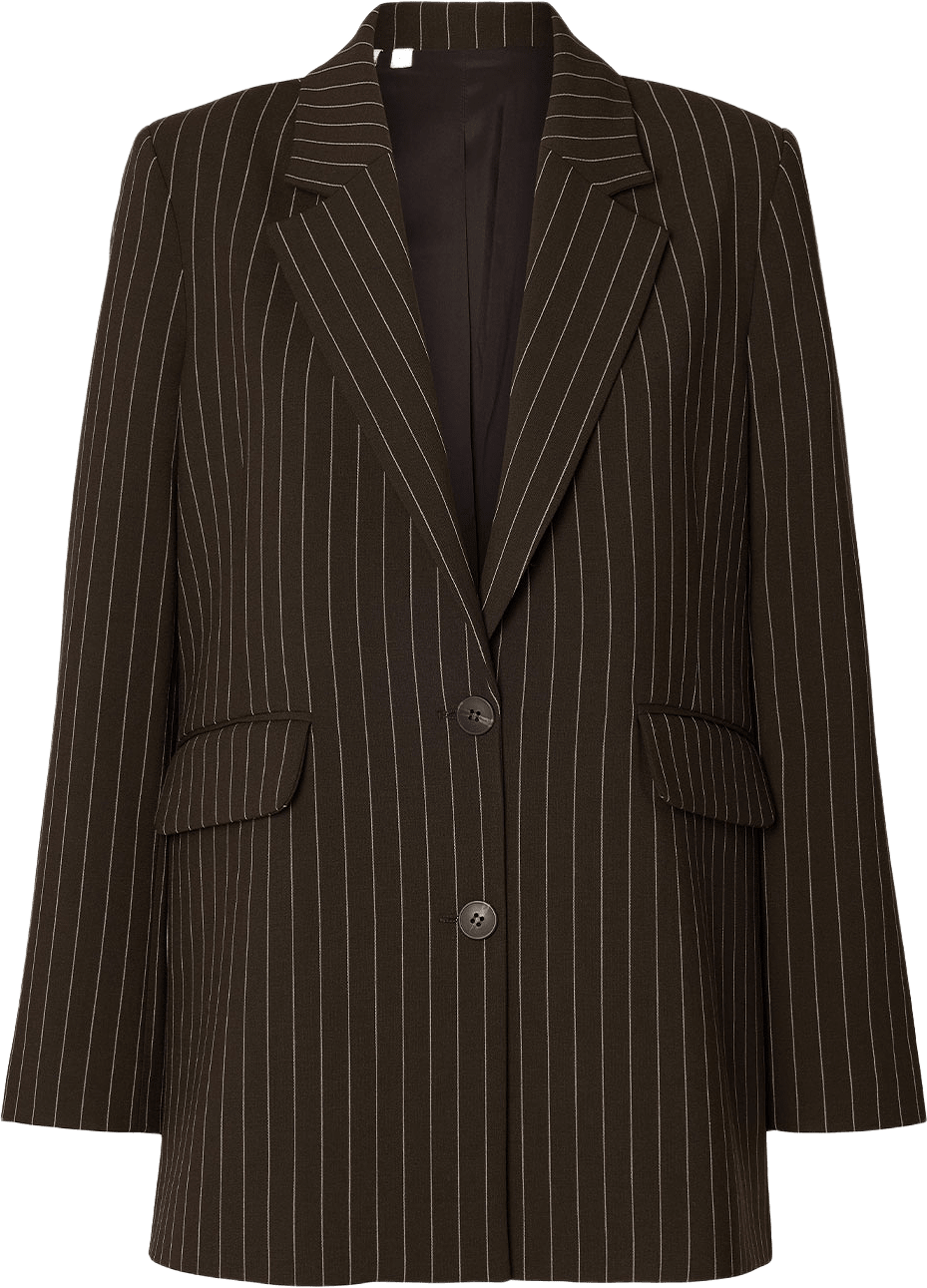 Rita Relaxed Blazer, från Selected, i färgen Delicioso Pinstripe.