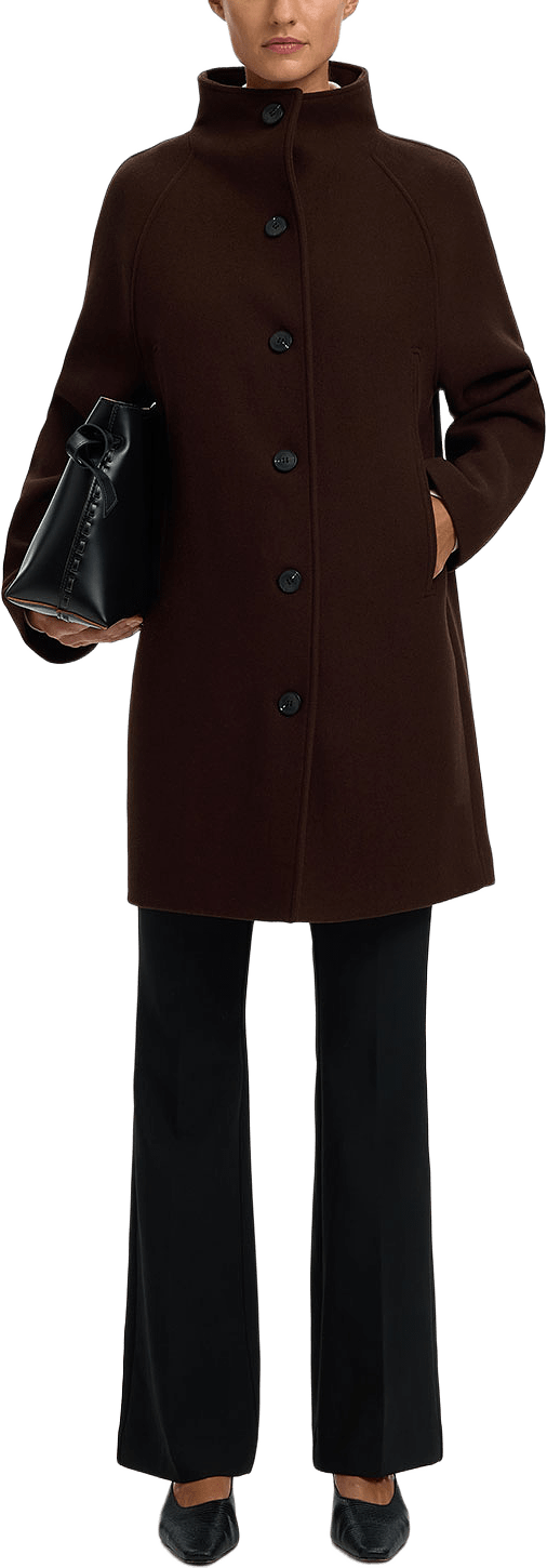 Zia_Vinni Wool Blend Coat, från Selected, i färgen Delicioso.