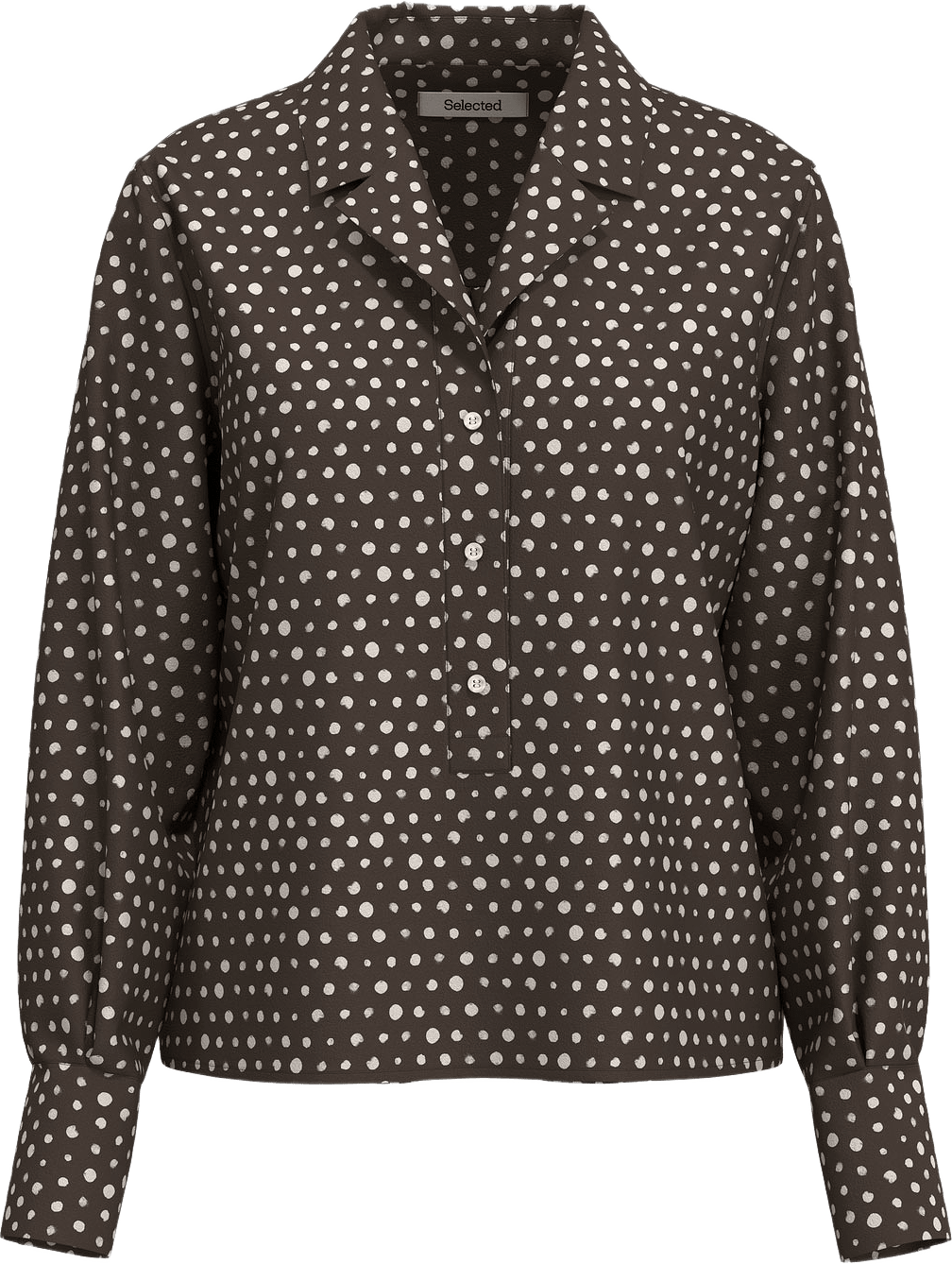 Kaia Relaxed Revers Top, från Selected, i färgen Delicioso Aop.
