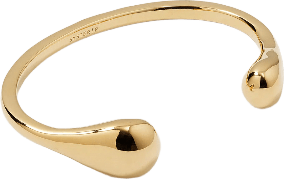 Bolded Drops Bangle, från Syster P, i färgen Gold.