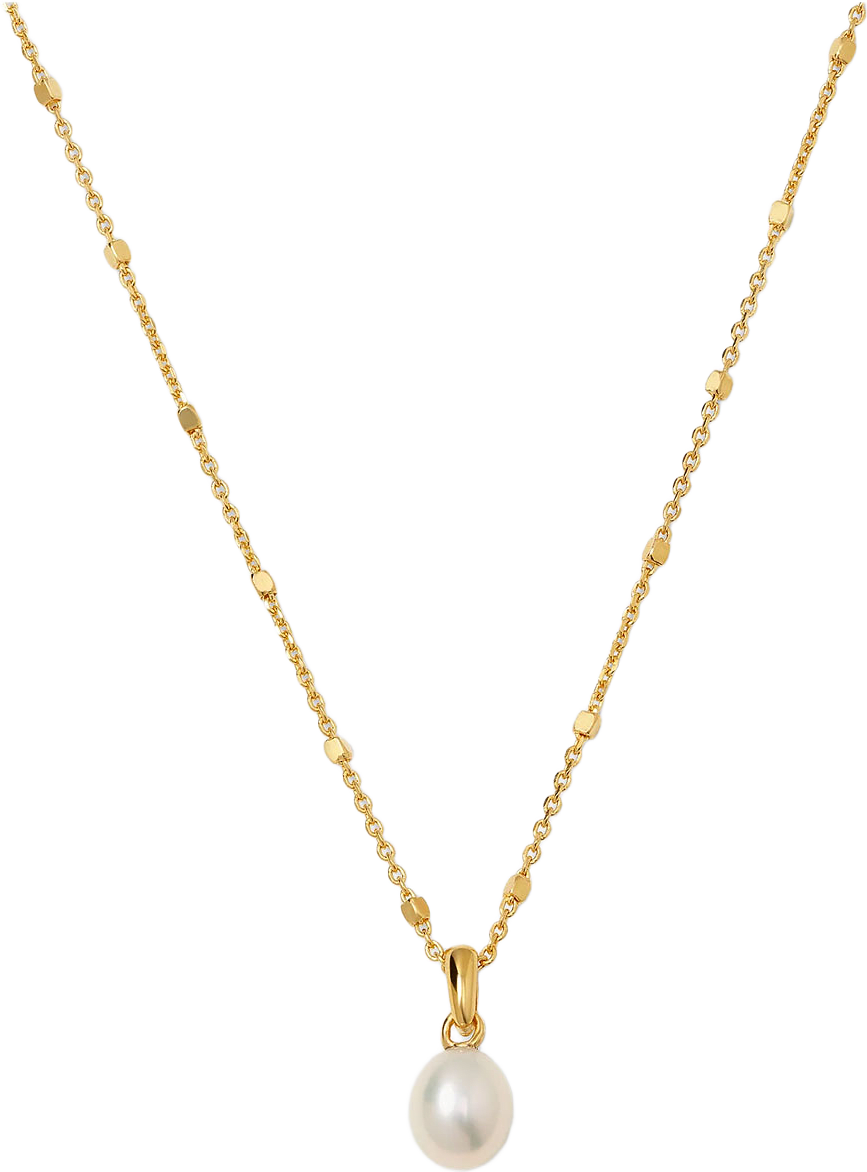 Treasure Single Pearl Necklace, från Syster P, i färgen Gold.