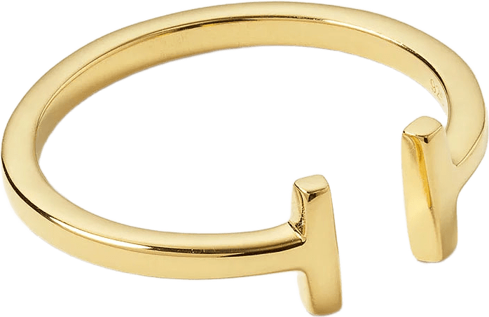Strict plain bar ring, från Syster P, i färgen Gold.