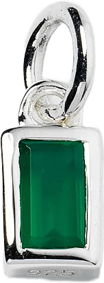 Beloved Square Pendant, från Syster P, i färgen Silver Green Onyx.