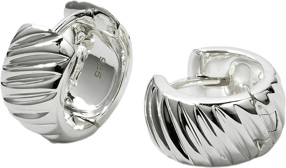La La Love Chunky Plain Hoops, från Syster P, i färgen Silver.