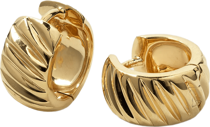 La La Love Chunky Plain Hoops, från Syster P, i färgen Gold.