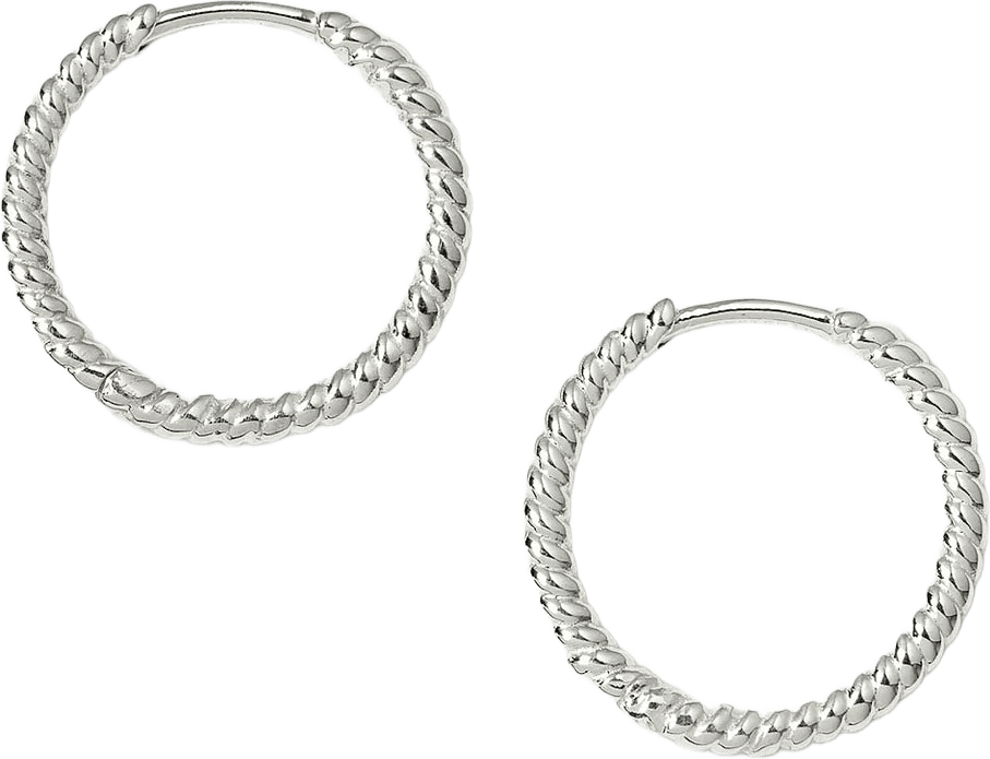 Beloved Twisted Medium Hoops, från Syster P, i färgen Silver.