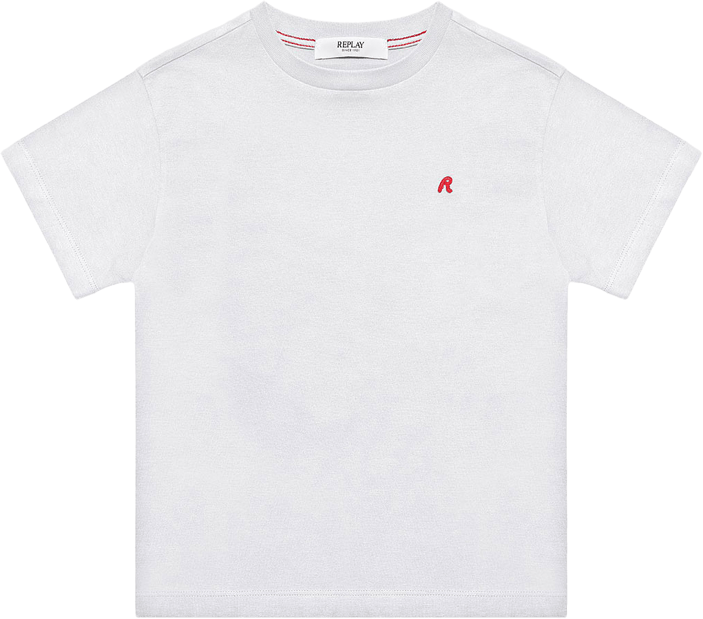 100% Cotton T-Shirt, från Replay, i färgen Natural White.