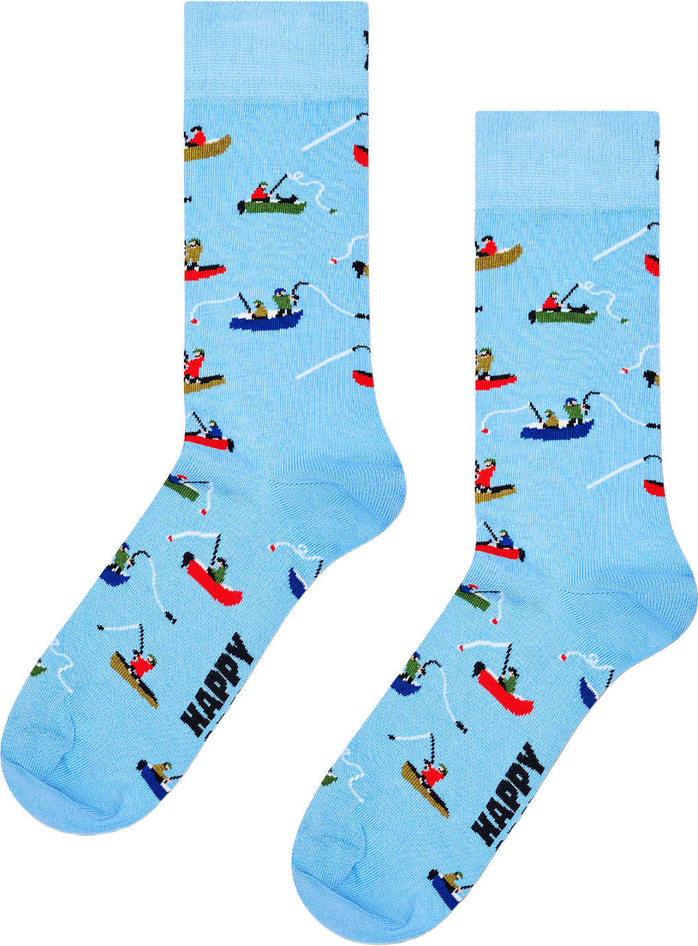 Fishing Boat Sock, från Happy Socks, i färgen Light Blue.