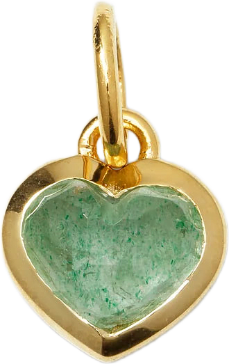 Beloved Heart Pendant, från Syster P, i färgen Green Aventurine Gold.