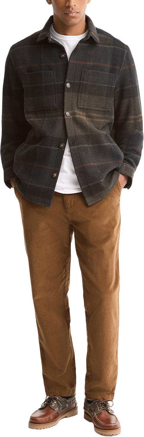 Barbour Woodlane Brushed Check Overshirt, från Barbour, i färgen Shadow Classic Tartan.