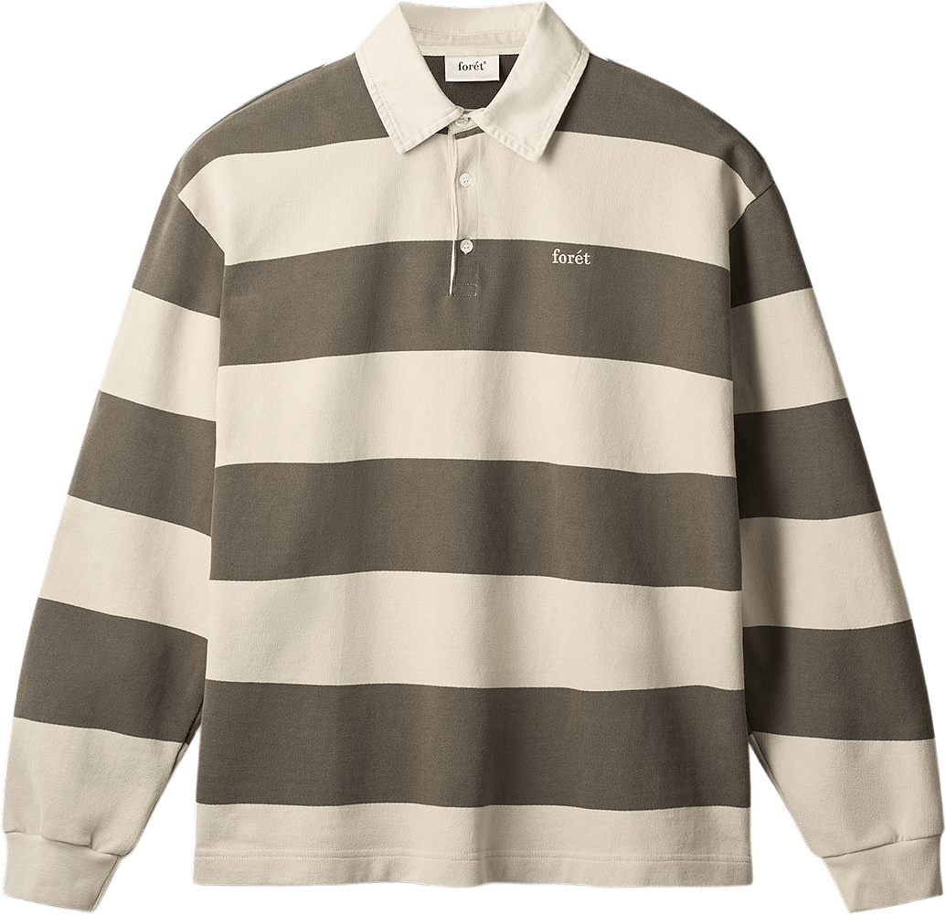 Match Rugby Sweat, från Forét, i färgen Wood Stripe.