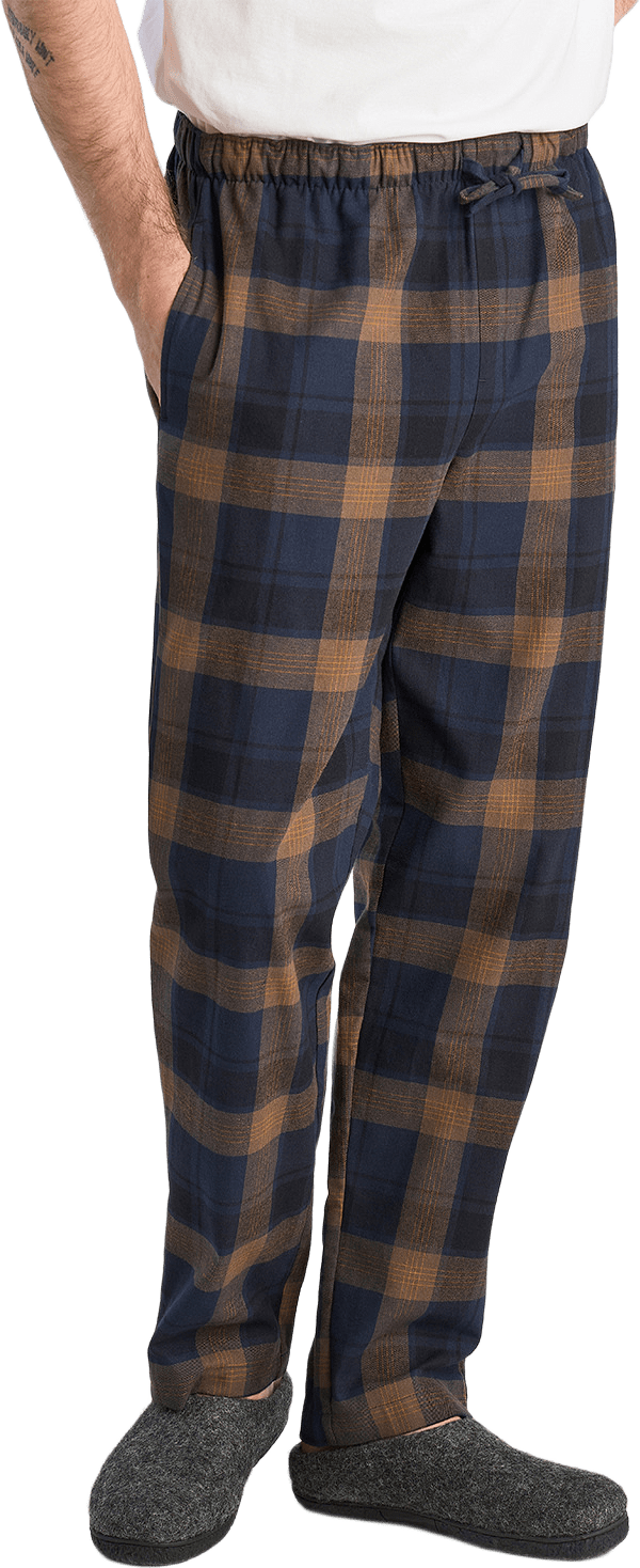 Checked brushed pyjama pants, från Lindbergh, i färgen Navy.