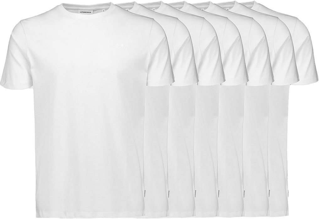 7-pack logo tee S/S, från Lindbergh, i färgen White.