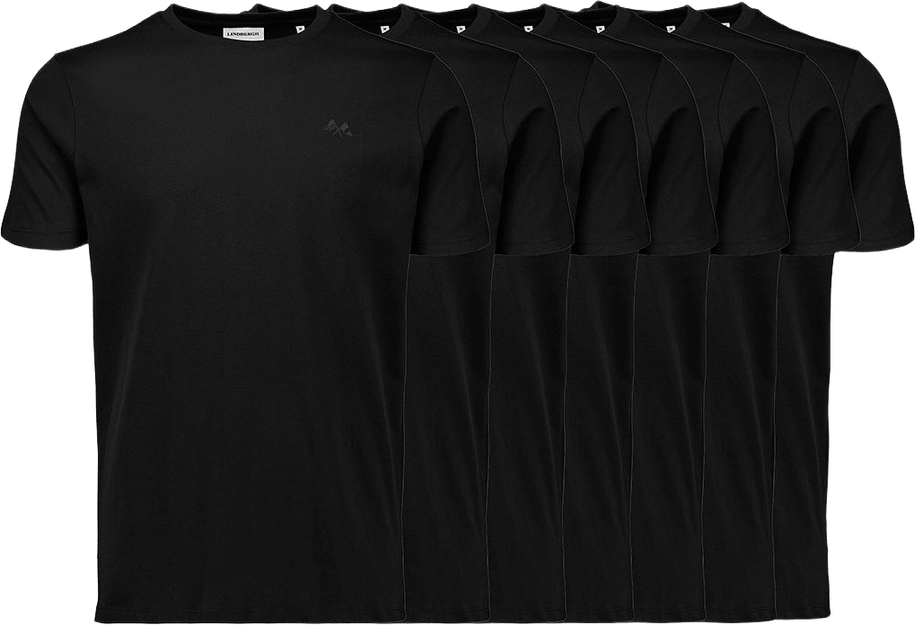 7-pack logo tee S/S, från Lindbergh, i färgen Black.