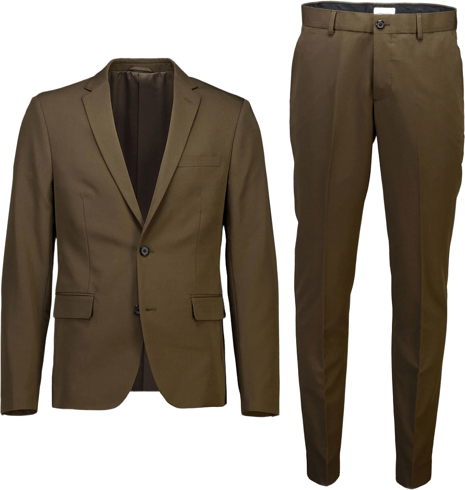 Fine twill stretch Suit, från Lindbergh, i färgen Deep Brown.