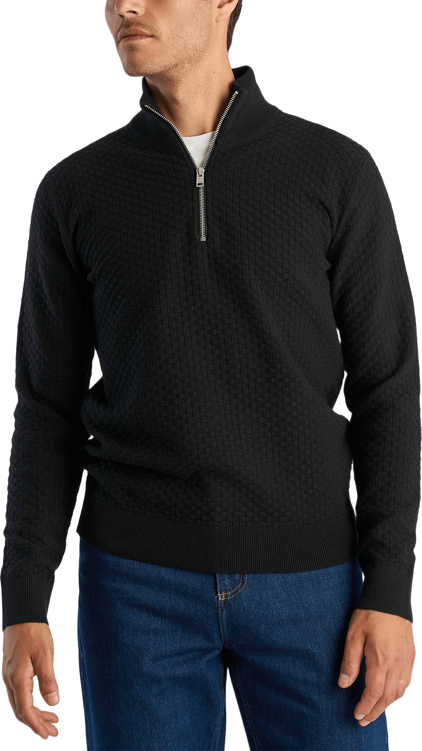 Structure half zip, från Lindbergh, i färgen Black.
