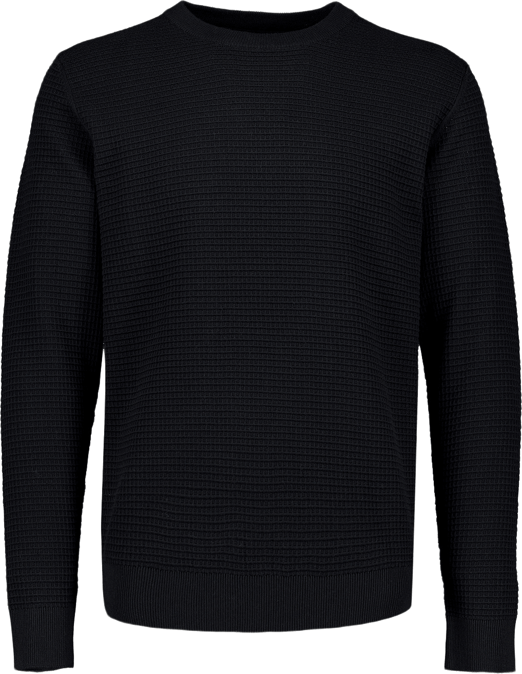 Structure O-neck L/S Knit, från Lindbergh, i färgen Black.