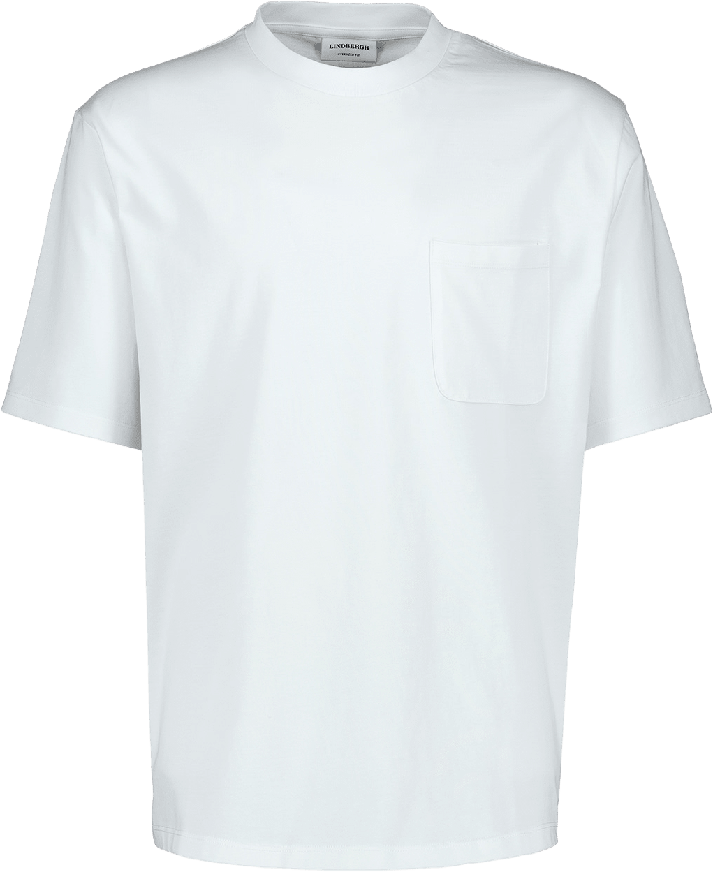 O-neck oversize cropped S/S, från Lindbergh, i färgen White.