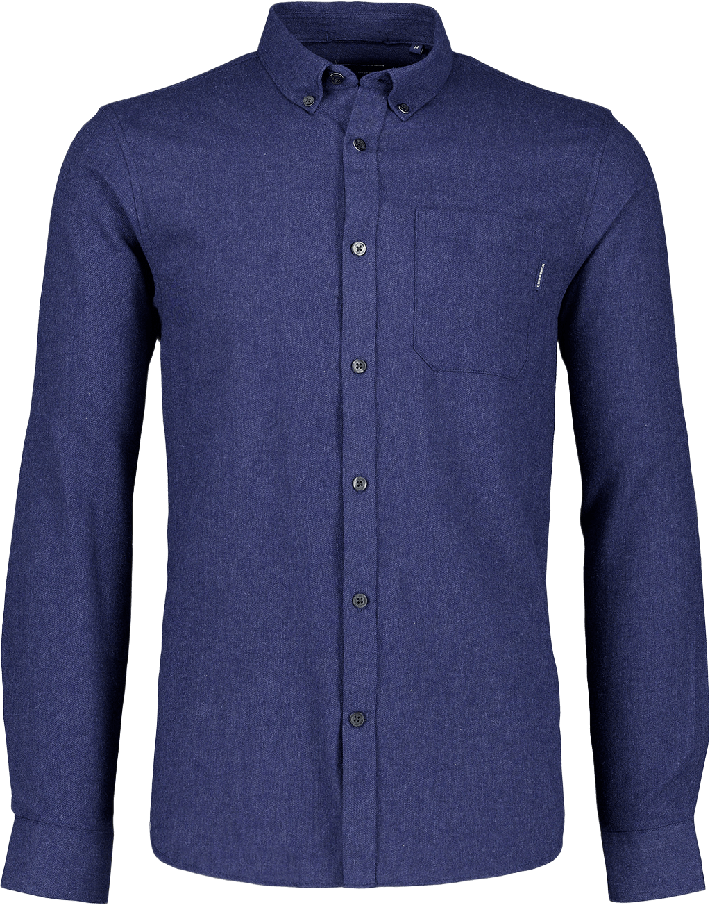 Mélange brushed L/S - Regular fit Shirt, från Lindbergh, i färgen Deep Navy.