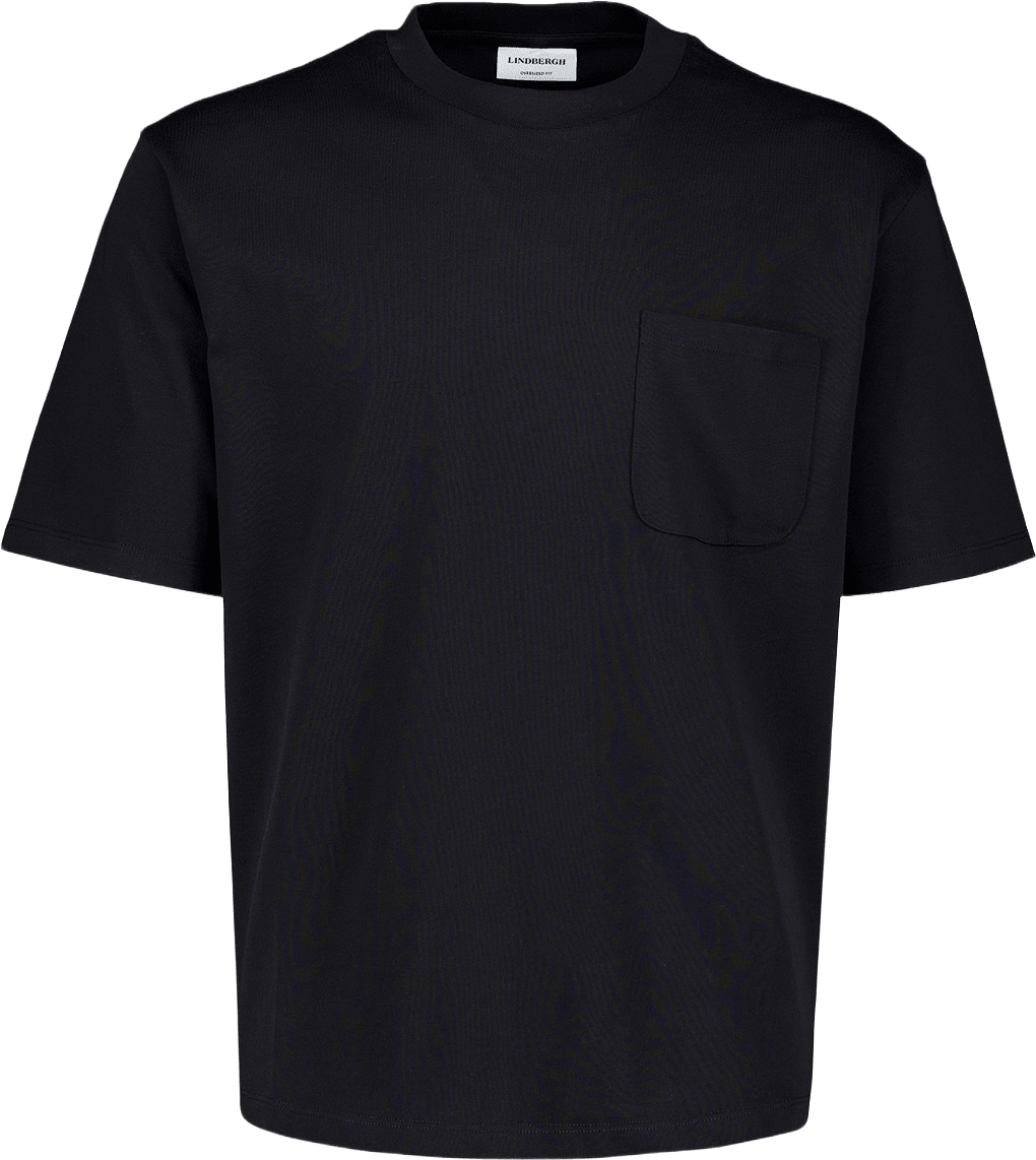 O-neck oversize cropped S/S, från Lindbergh, i färgen Black.